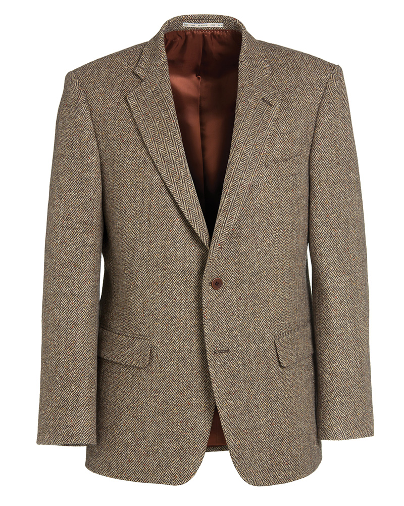 Beige Tweed Herringbone Jacket - Tom Murphy's Formal and Menswear