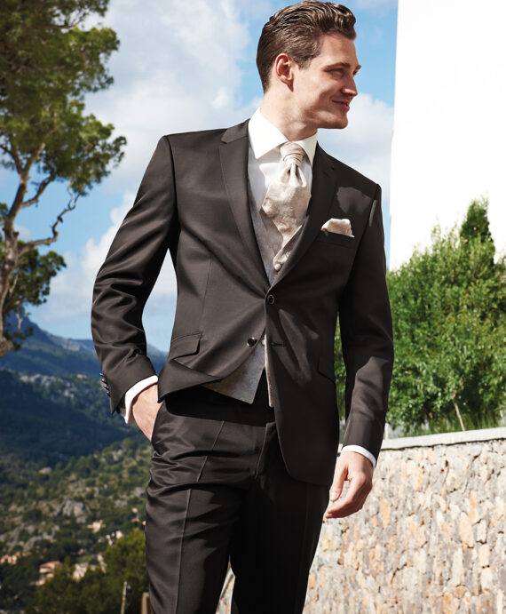 Brown Wool Mix Brilliantstruktur Suit - Tom Murphy's Formal and Menswear