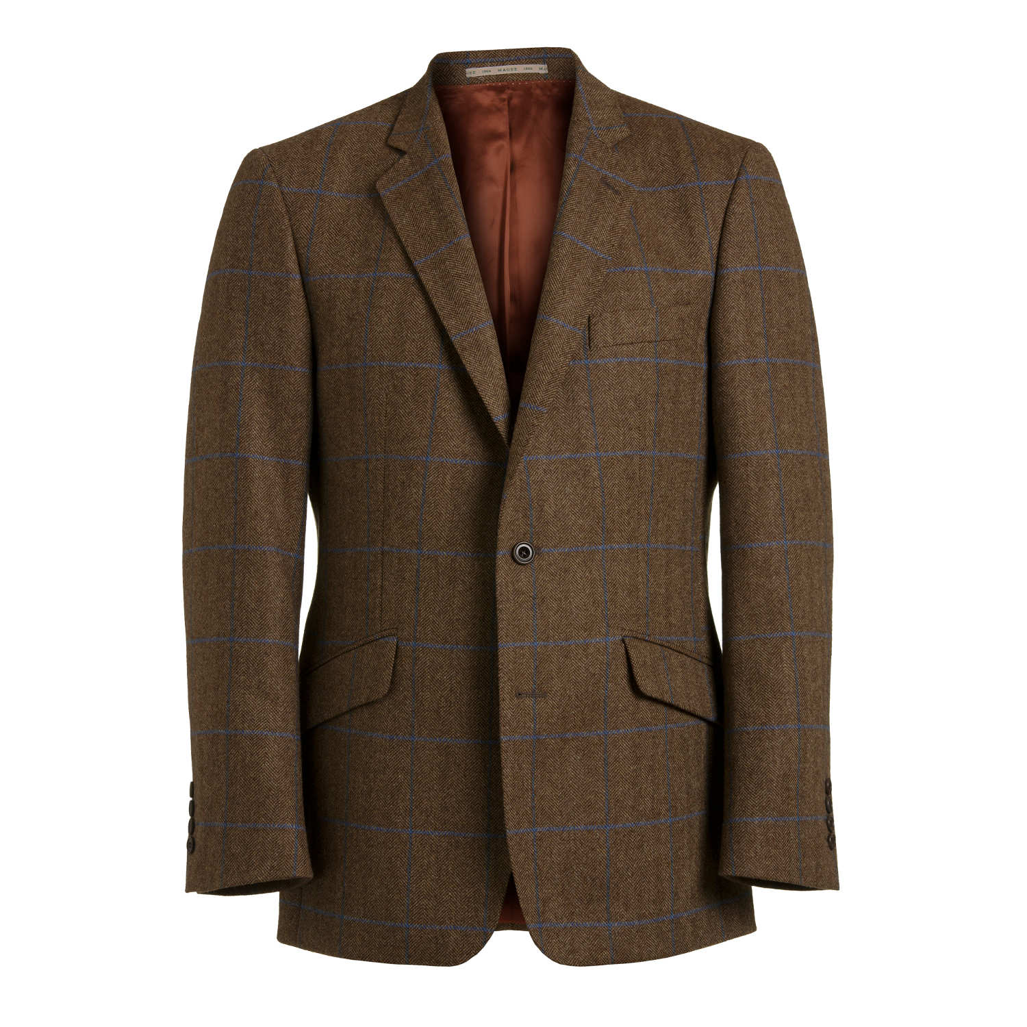 Earthy Brown with blue box pattern - Tom Murphy's Formal and Menswear