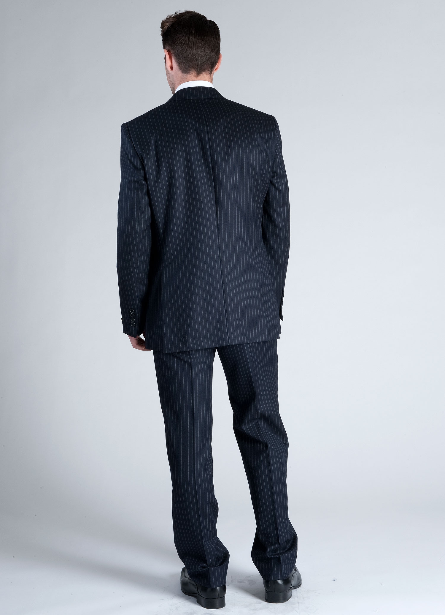 Navy Pinstripe Pure New Wool - Tom Murphy's Formal and Menswear