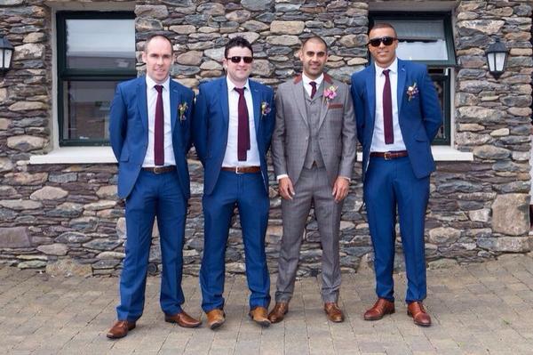 Darryl brother in law of Simon Zebo wearing one of our vintage suits