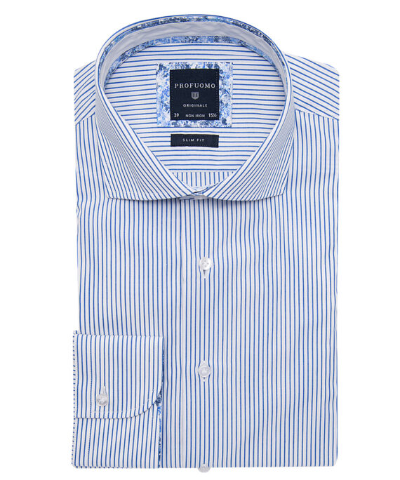 Profuomo Blue Pin Stripe Shirt PPMH1A0036