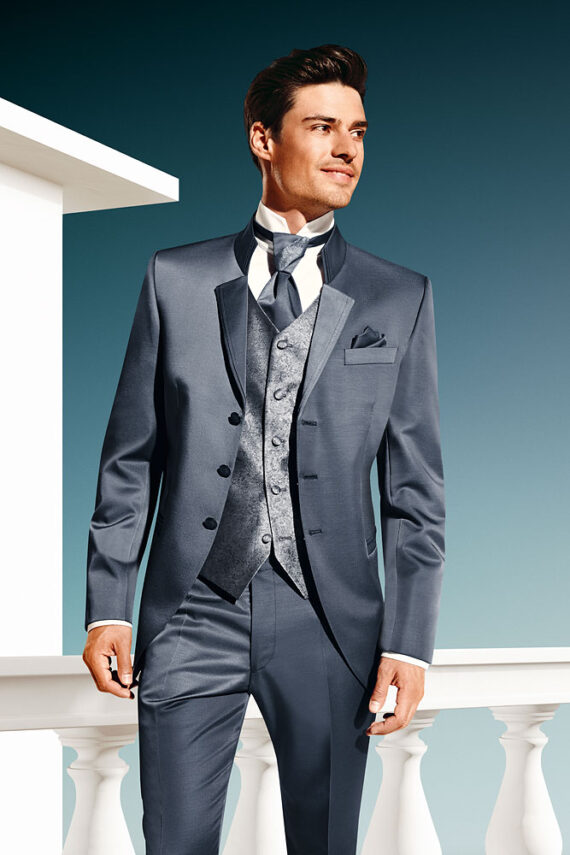 TZIACCO 2016 grey blue 3 piece suit