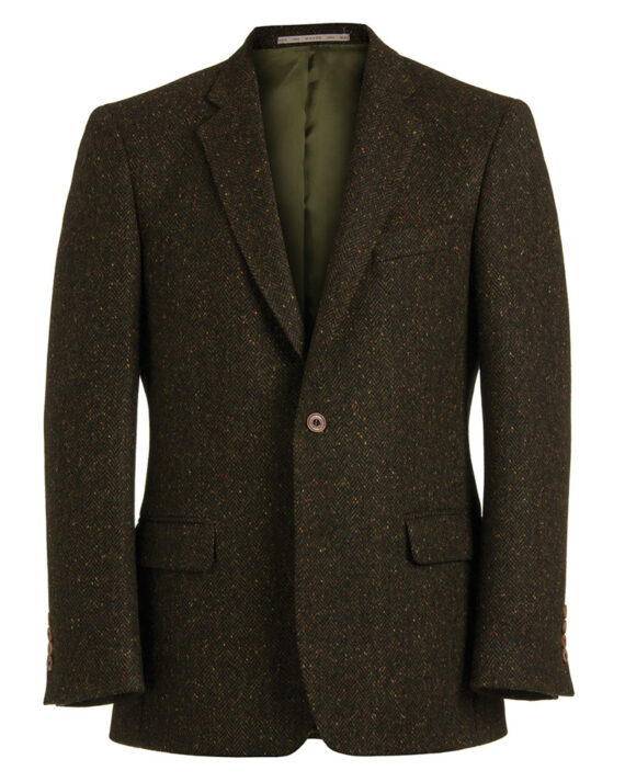 Gold Fleck Dark Brown Tweed Jacket 51831 Tom Murphy Menswear