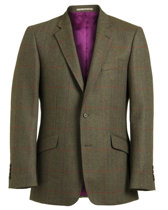 Green Tweed Purple Check Jacket 51919 Tom-Murphy-Menswear