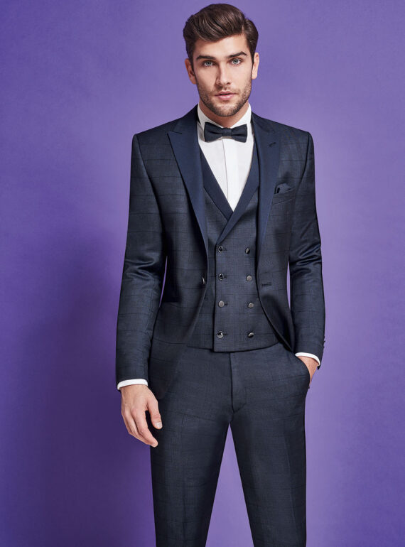 Classic Blue Wool 3 Piece Suit - Tom Murphy's Formal and Menswear