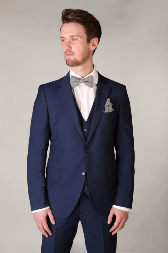 Benetti Micro Pattern Blue 3 piece suit