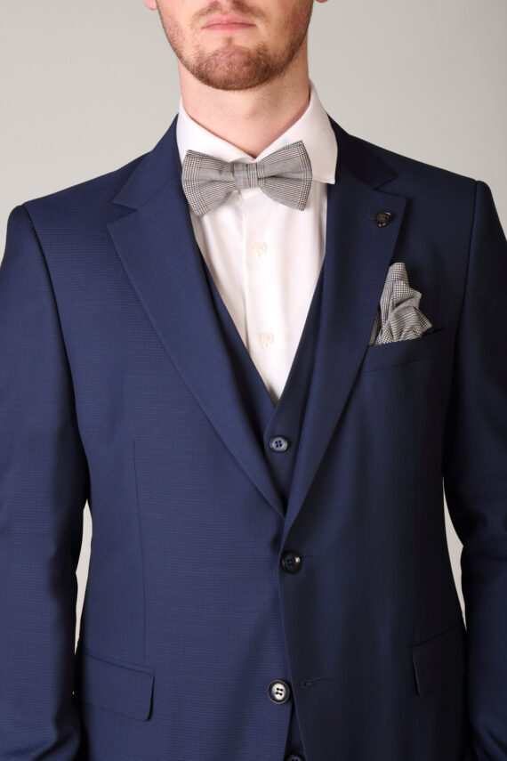 Benetti Micro Pattern Blue 3 piece suit