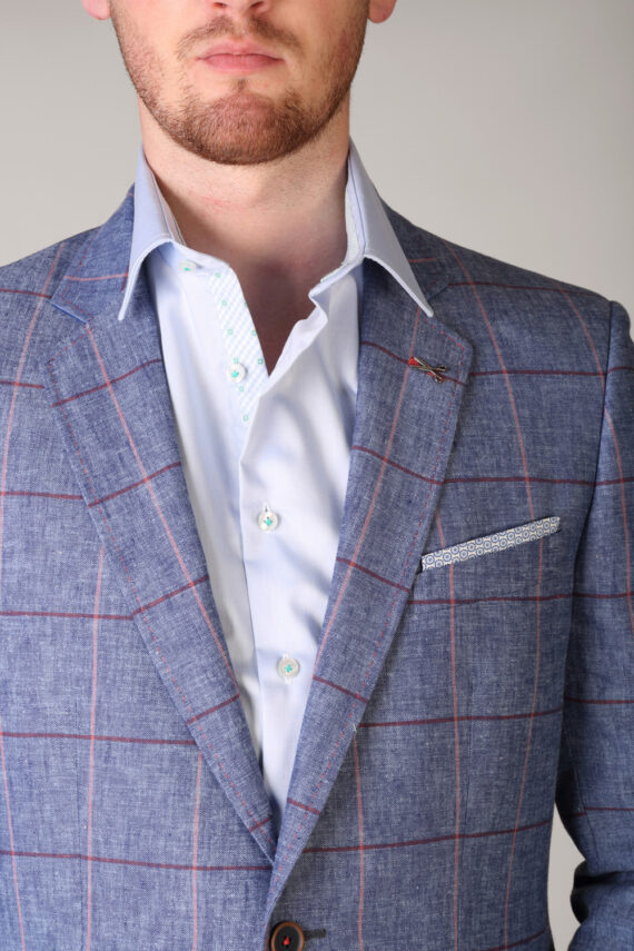 Magee Pink and Blue Check Jacket