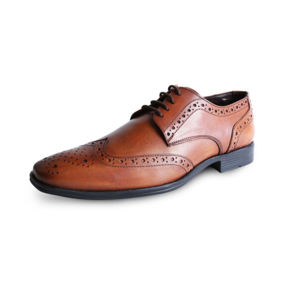 Patterned Leather Tan Shoe