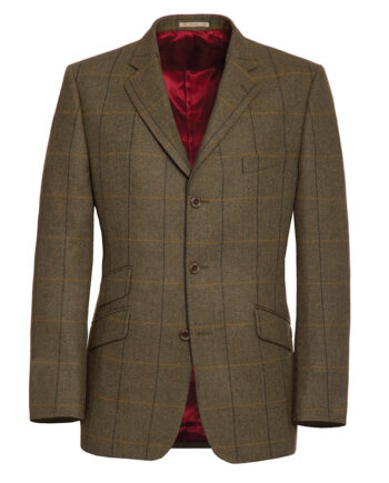 Blue and Yellow Country Check Tweed Blazer