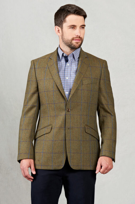 Blue and Purple Country Check Tweed Blazer