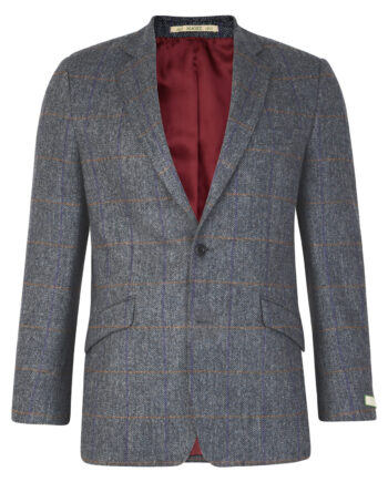 Grey Checked Donegal Tweed Blazer
