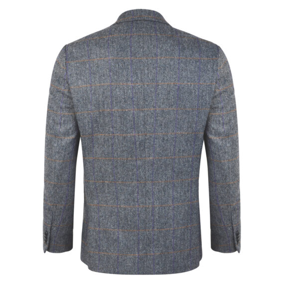 Grey Checked Donegal Tweed Blazer