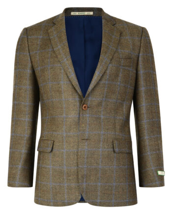 Green with Blue Check Tweed Blazer