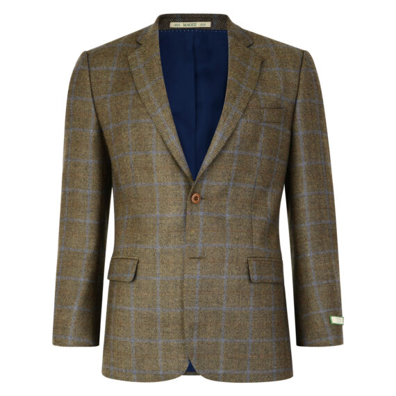 Green with Blue Check Tweed Blazer