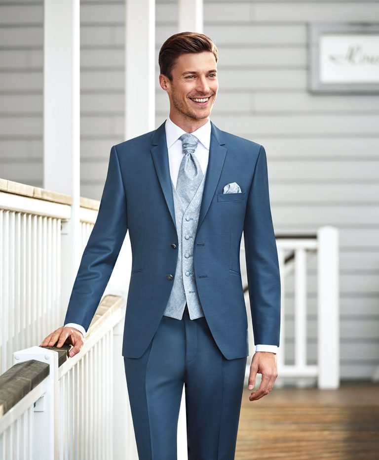 Hazy Blue 3 Piece Wedding Suit Tom Murphy's Formal and