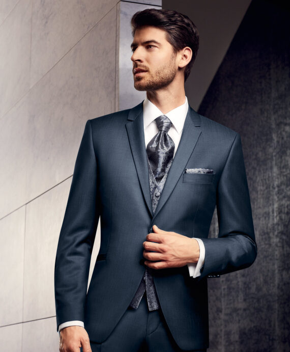 Prestige Blue Mohair 3 Piece Suit - Tom Murphy's Formal and Menswear