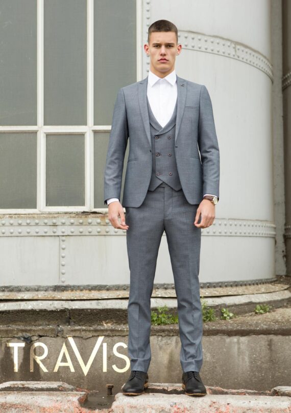Xavi Grey 3 Piece Suit