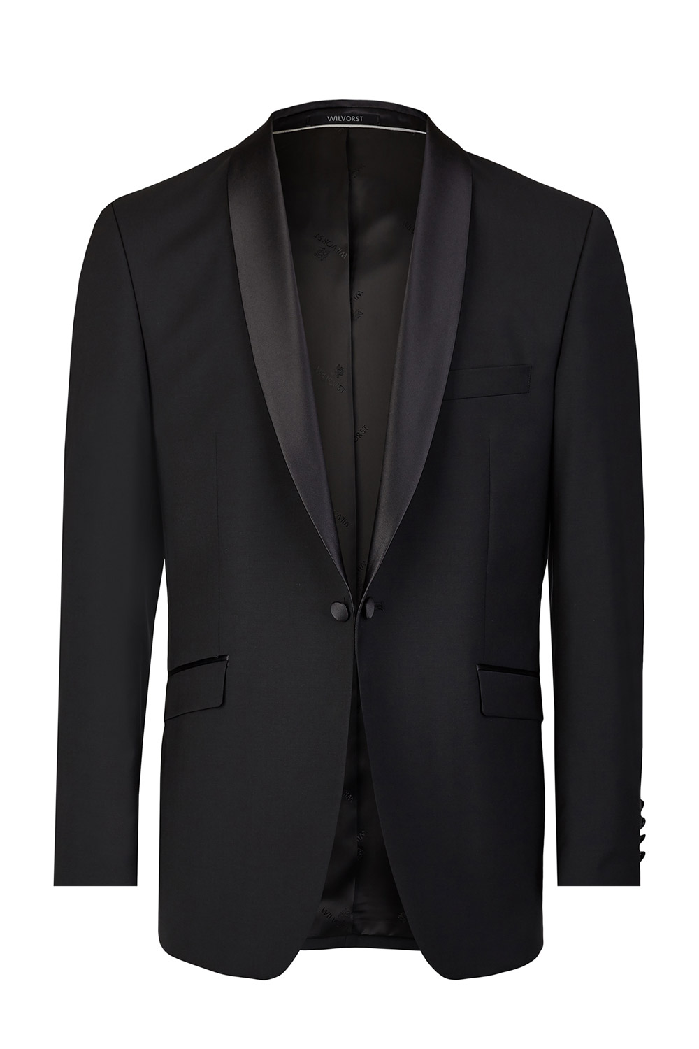 Black Tuxedo Slim Line Smoking Jacket with Silver Trim - Tom Murphy's ...