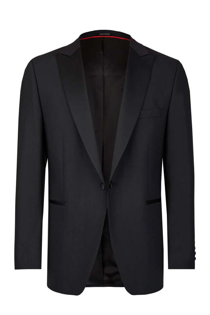 Black Two Piece Tuxedo Slim Line Smoking Jacket - Tom Murphy's Formal ...