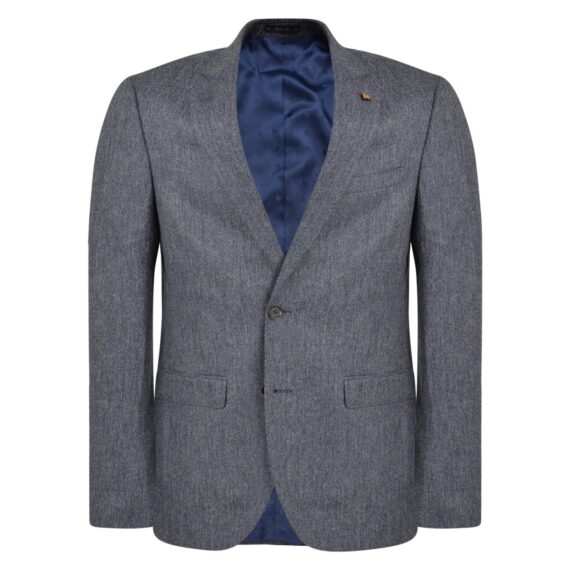Grey & Navy Donegal Tweed 3 Piece Suit
