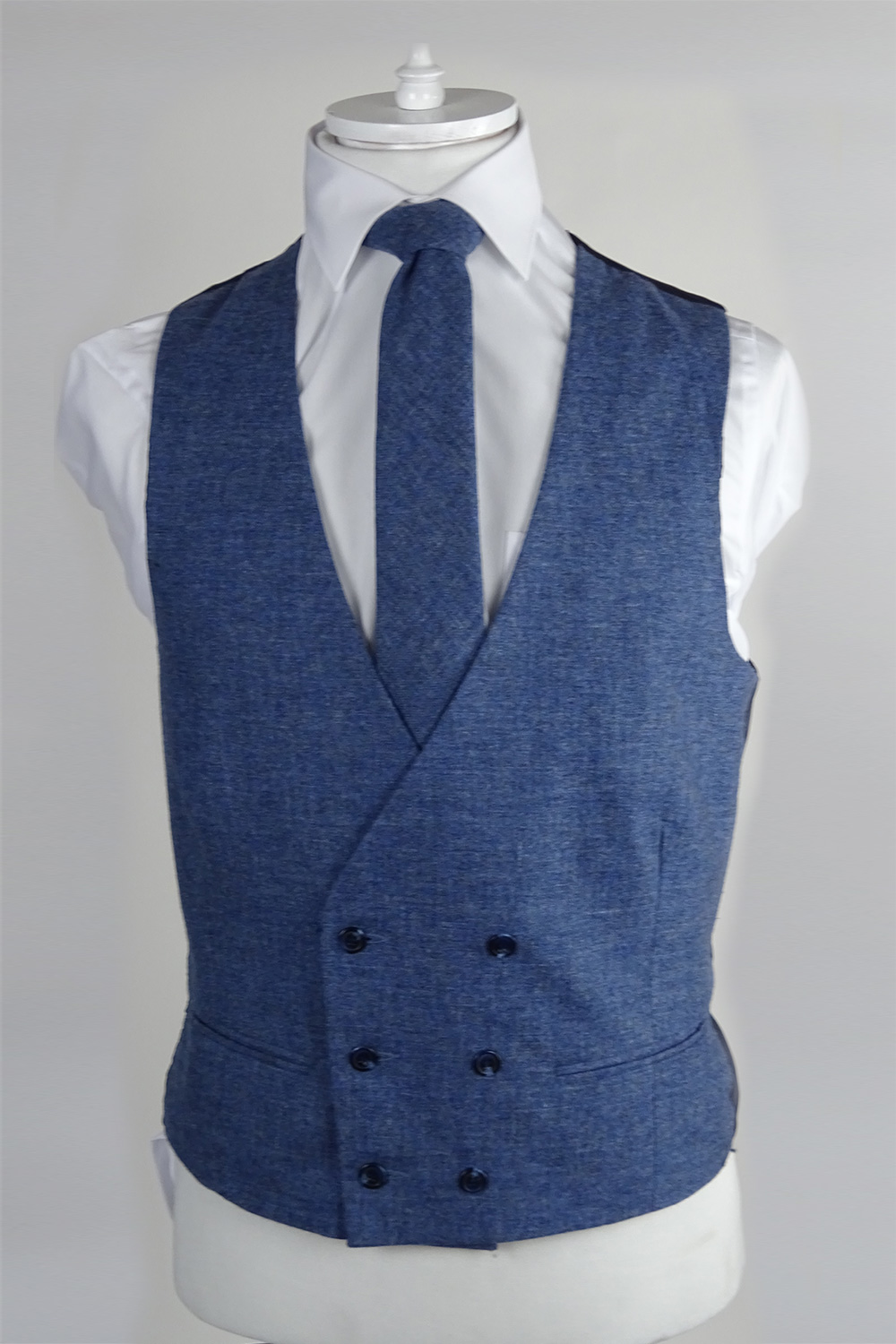 Seagrass Check Tweed Double Breasted Waistcoat | ubicaciondepersonas ...