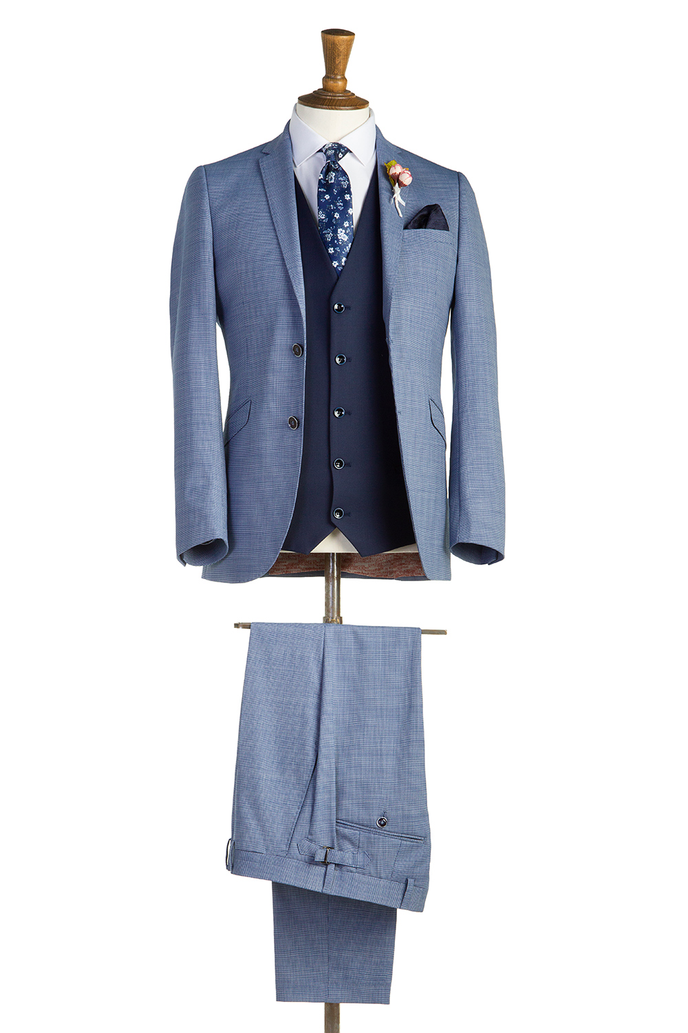 Bradley Light Blue Tweed Suit - Tom Murphy's Formal and Menswear