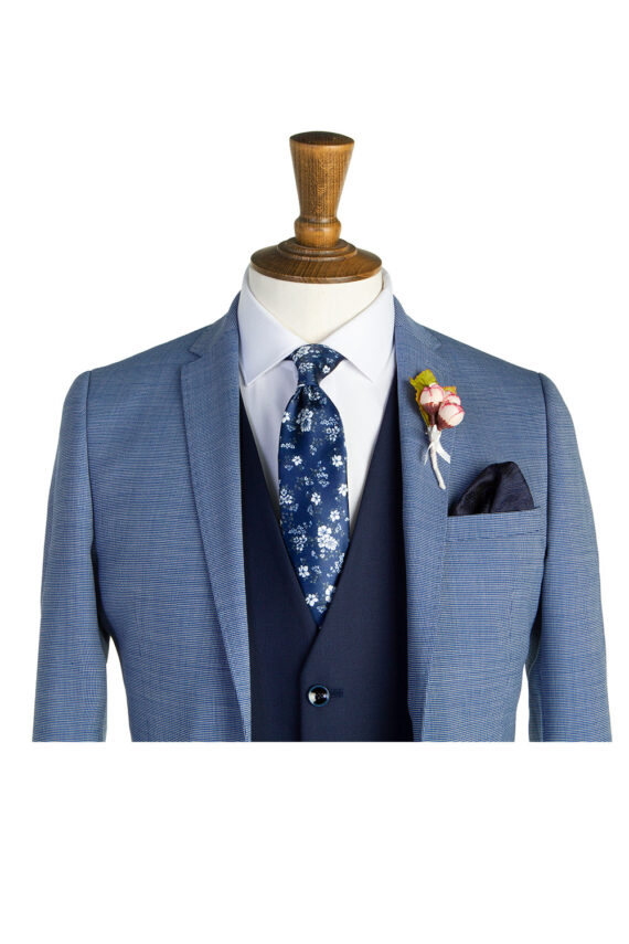Bradley Light Blue Tweed Suit