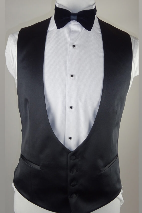 black wedding tuxedo waistcoat