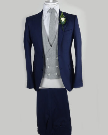 Blue Tweed 3 Piece Suit