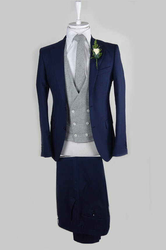 Blue Tweed 3 Piece Suit