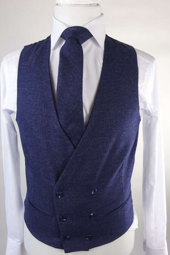 Midnight Lambswool Double breasted Waistcoat