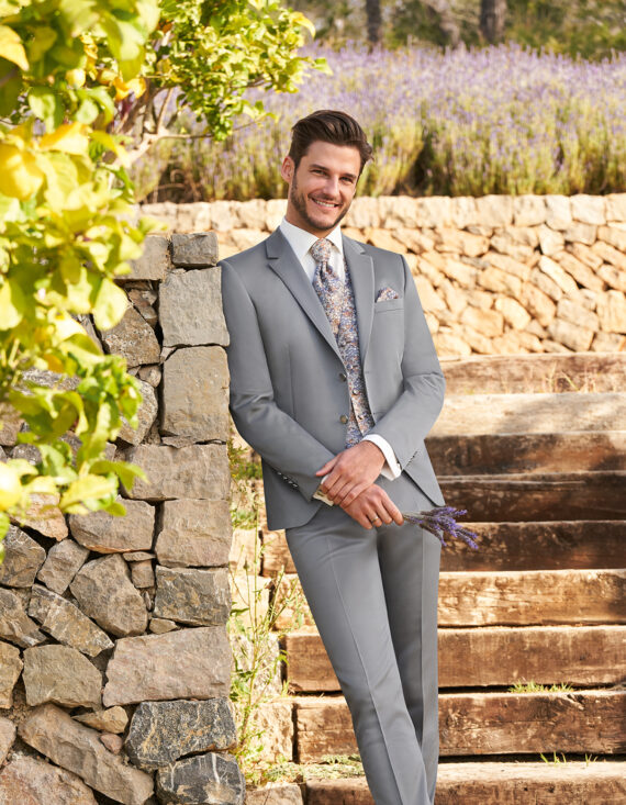 Pale Grey 3 piece Wedding Suit