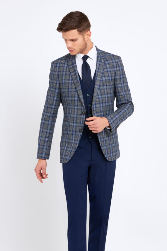 Errol Grey Check 3 Piece Suit