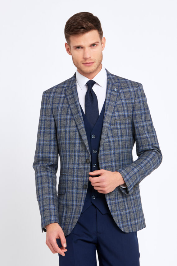 Errol Grey Check 3 Piece Suit