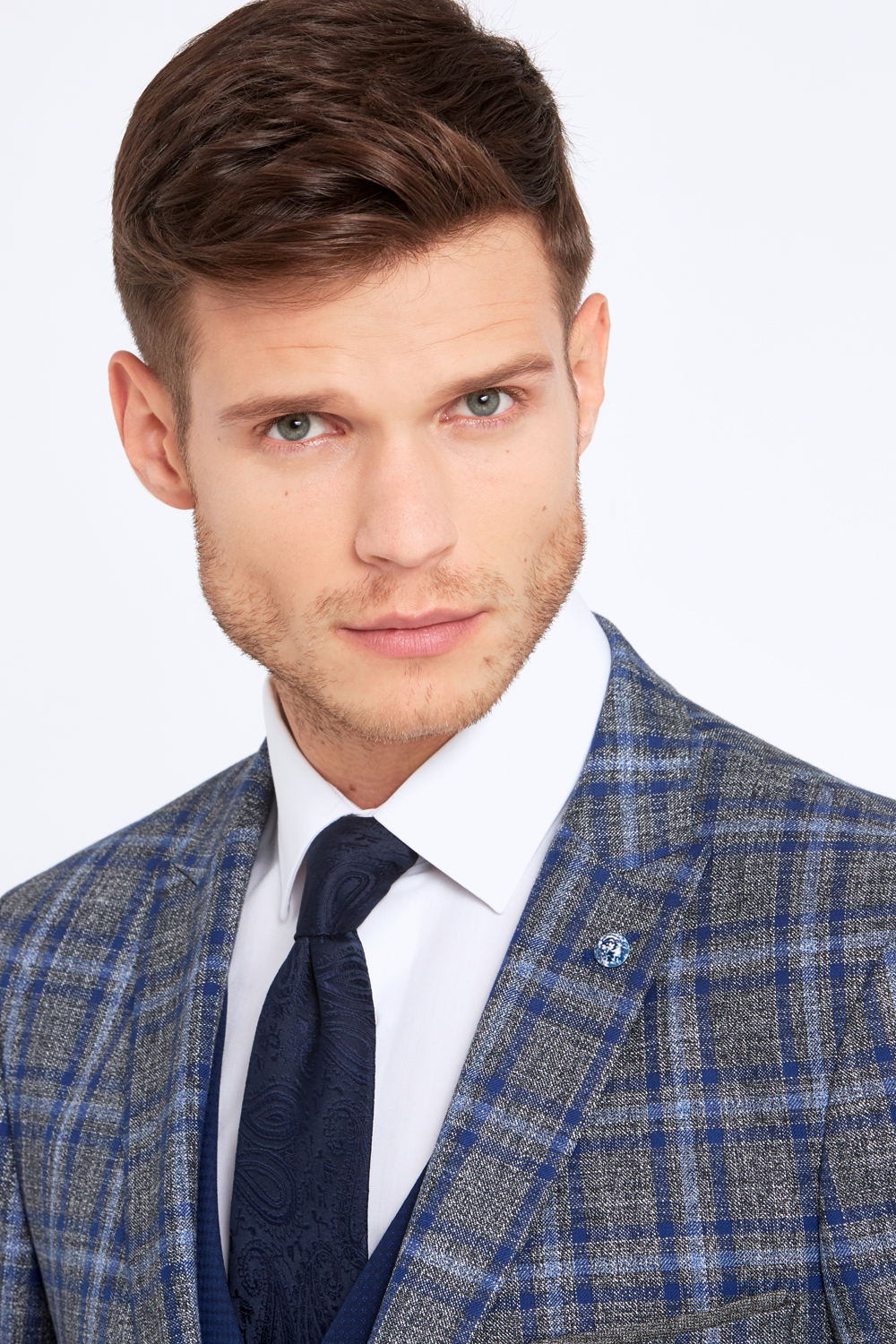 Errol Grey Check 3 Piece Suit - Tom Murphy's Formal and Menswear