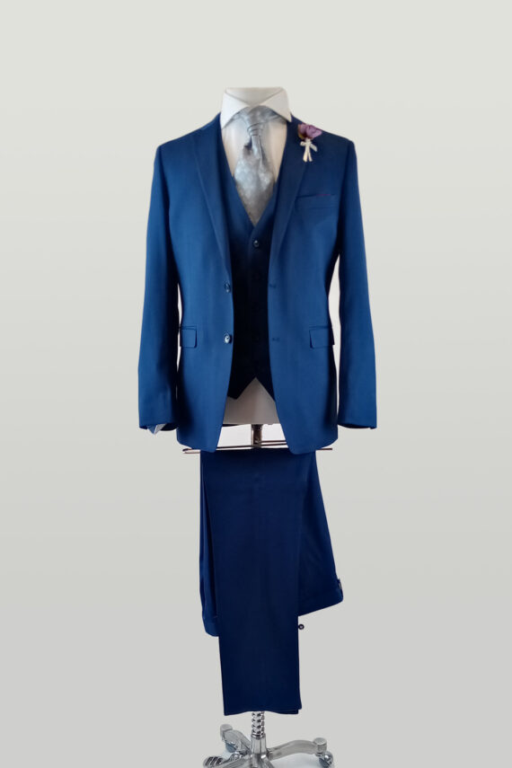 Azure 3 Piece Electric Blue Suit
