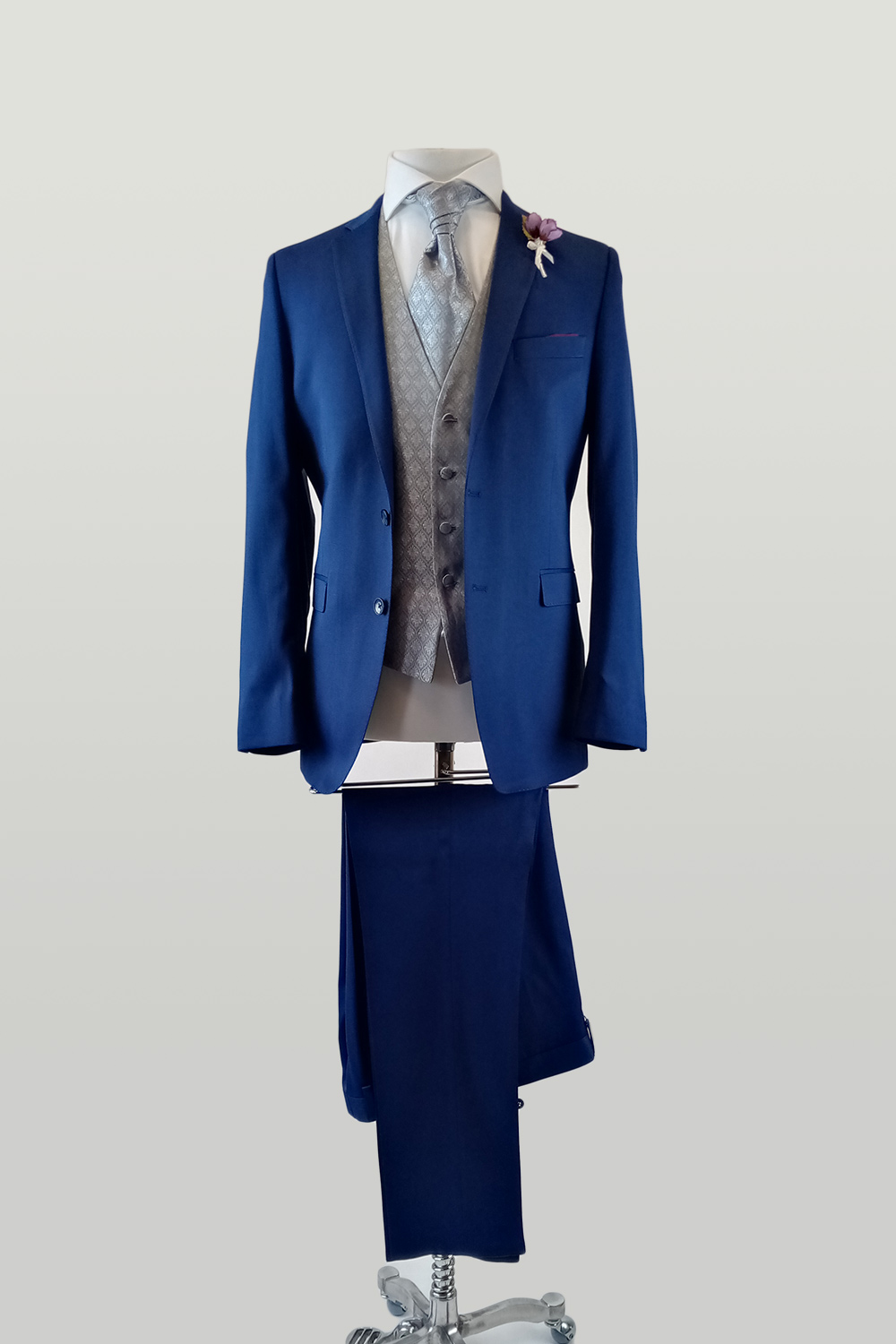 Azure Electric with Diamanté Waistcoat - Tom Murphy's Formal and Menswear