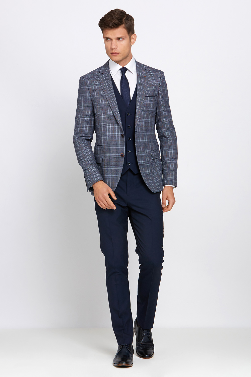 Gordon Grey Check 3 Piece Suit Tom Murphy's Formal and