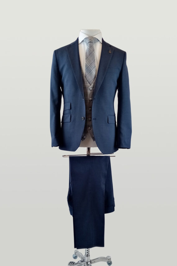 Mid Blue 3 Piece Suit