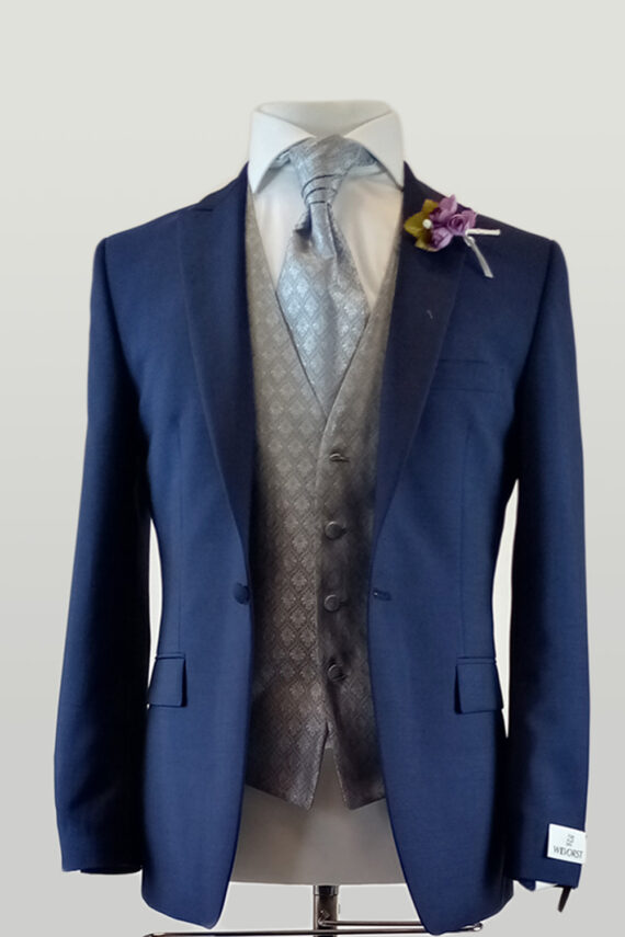 Royal 1 button Suit Swirl Waistcoat