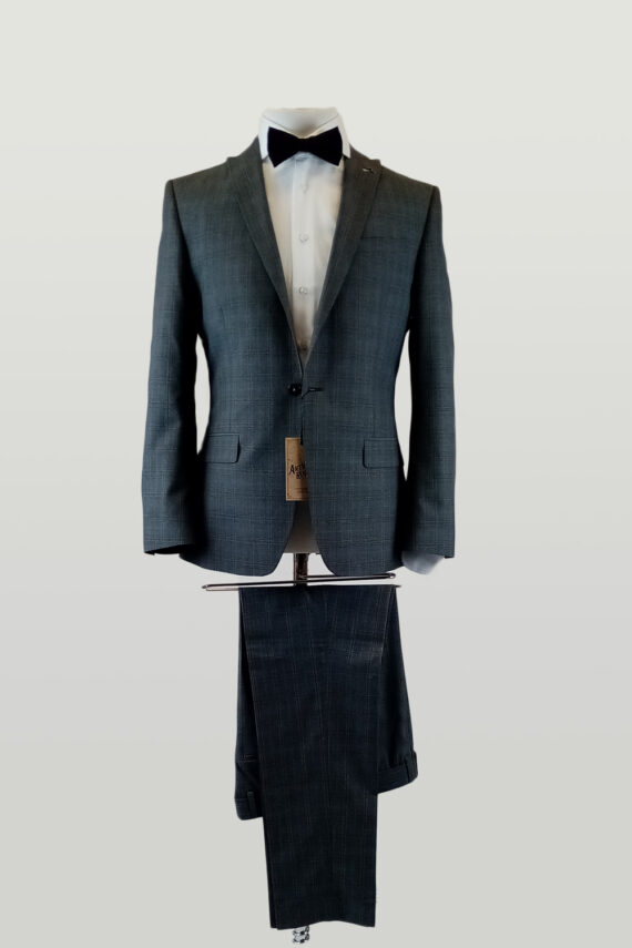 Antique Rouge Grey Check Suit