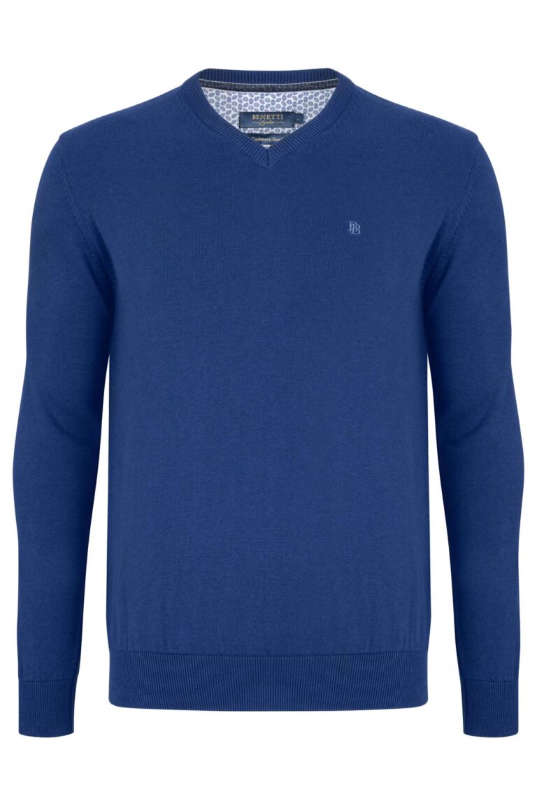 Royal Blue V-neck jumper - Tom Murphy's Formal and Menswear