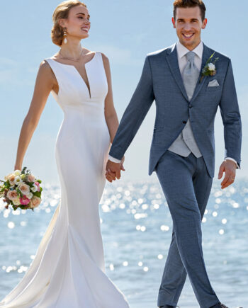 Blue trend 3 piece wedding suit