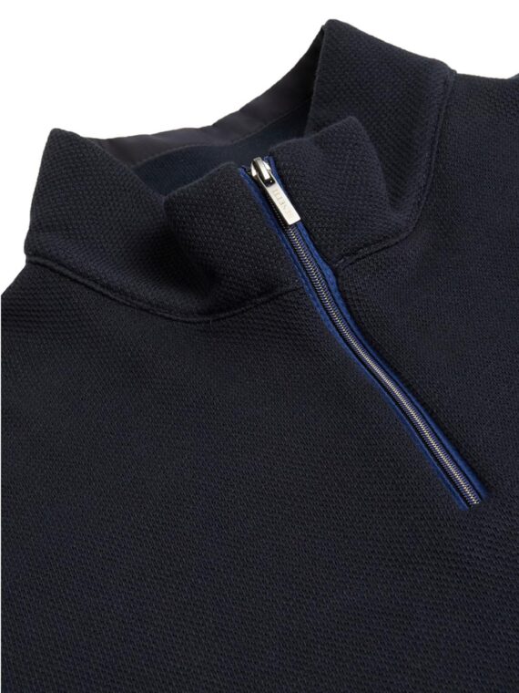 George Navy Half-zip Sweater