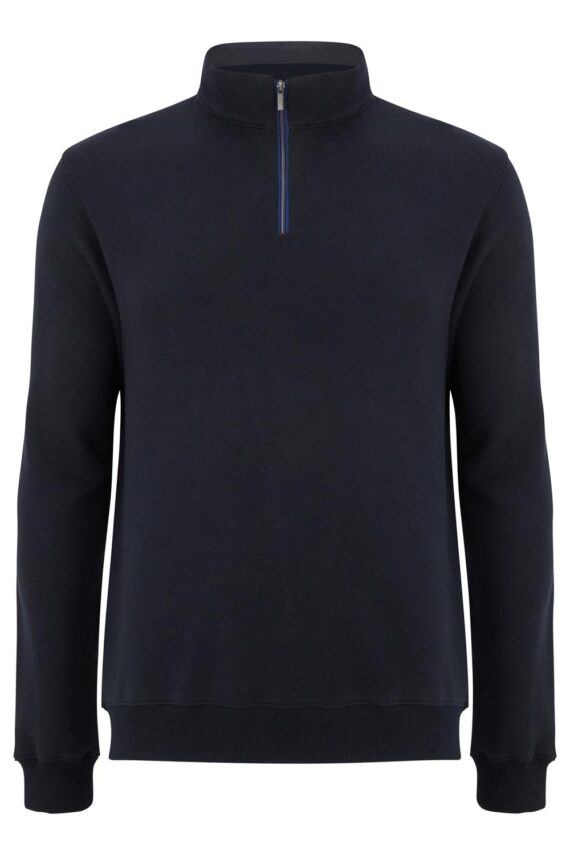 George Navy Half-zip Sweater