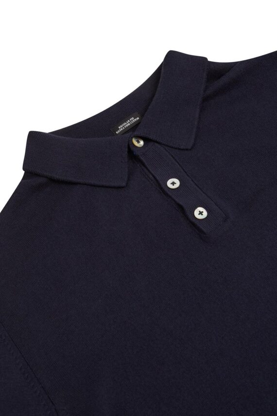 Geron Navy Buttoned Sweater