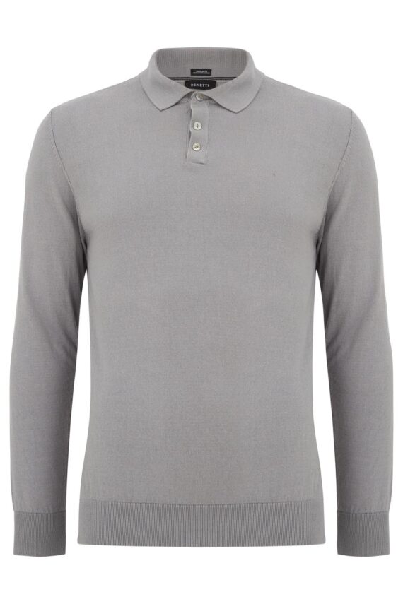 Geron Silver Buttoned Sweater
