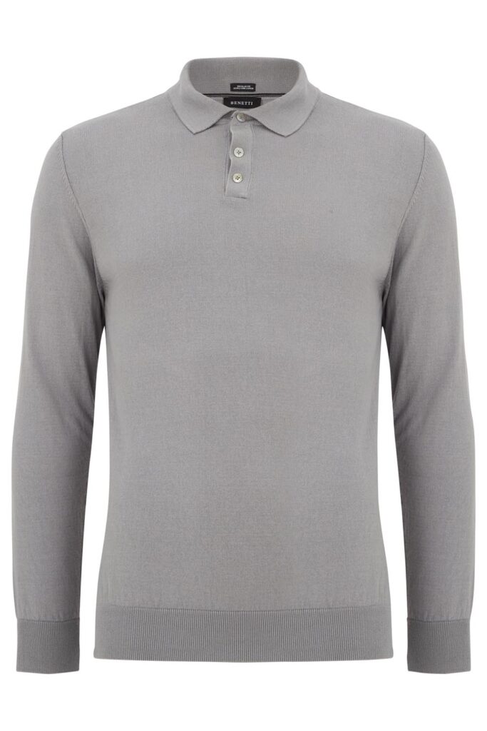 Geron Silver Buttoned Sweater - Tom Murphy's Formal and Menswear